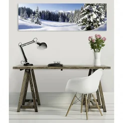 Tableau verre acrylique Mont Chery 130 x 40 cm - Décoration murale photo pour la maison