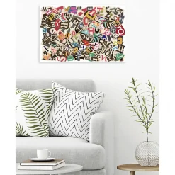 Tableau verre acrylique Papiers Colles 90 x 60 cm - Décoration murale photo pour la maison