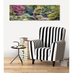Tableau verre acrylique Petit Pont Zen 130 x 40 cm - Décoration murale photo pour la maison