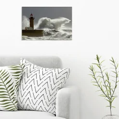 Tableau verre acrylique Phare De Porto paysage mer 60 x 40 cm - Décoration murale photo pour la maison
