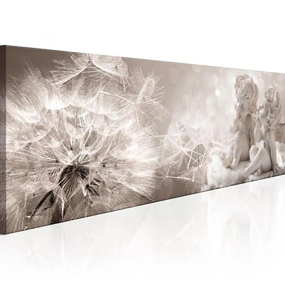 Tableau Vintage Cherubs and the Dandelion 120x40 cm
