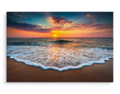 Tableaux COUCHER DE SOLEIL Mer Plage 120cm x 80cm - Parfait pour décorer votre salon, chambre ou bureau avec un design unique et