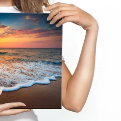Tableaux COUCHER DE SOLEIL Mer Plage 100cm x 70cm - Parfait pour décorer votre salon, chambre ou bureau avec un design unique et
