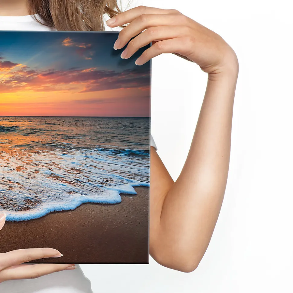 Tableaux COUCHER DE SOLEIL Mer Plage 100cm x 70cm - Parfait pour décorer votre salon, chambre ou bureau avec un design unique et