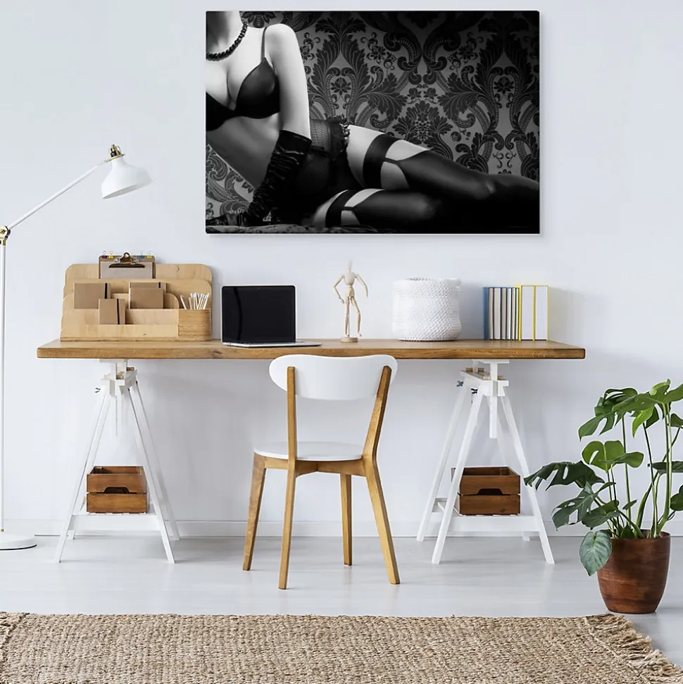 Tableaux FEMME Sensuelle Vintage 3D 90cm x 60cm - Parfait pour décorer votre salon, chambre ou bureau avec un design unique et él