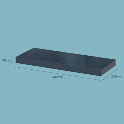 Tablette murale avec fixation invisible GoodHome Cusko bleu foncé 60 cm