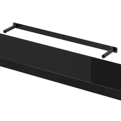 Tablette murale avec fixation invisible GoodHome Cusko noir brillant 118 cm