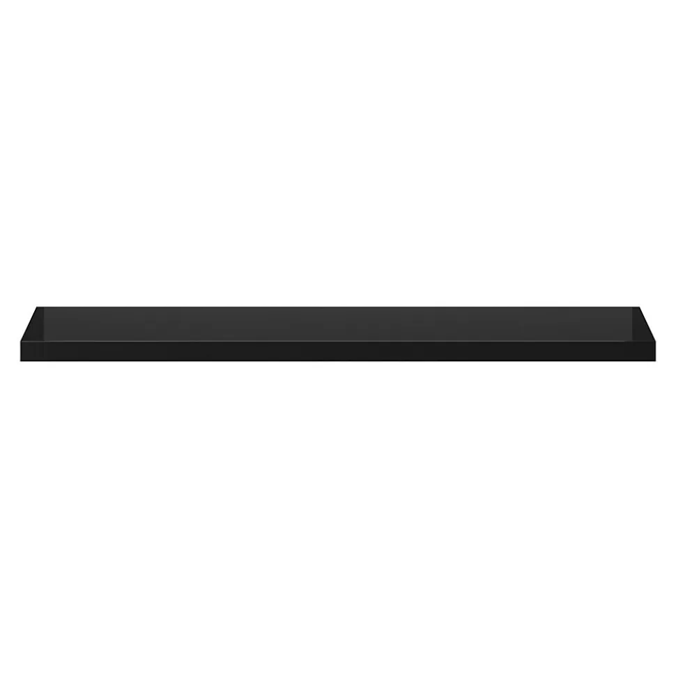 Tablette murale avec fixation invisible GoodHome Cusko noir brillant 118 cm