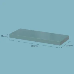 Tablette murale avec fixation invisible GoodHome Cusko vert treillis 60 cm