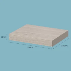 Tablette murale avec fixation invisible GoodHome Cusko effet chêne clair 30 cm
