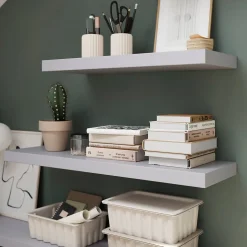 Tablette murale avec fixation invisible GoodHome Cusko gris 80 cm