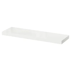 Tablette murale avec fixation invisible GoodHome Cusko blanc brillant 80 cm
