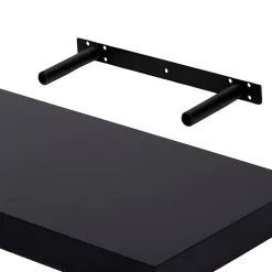 Tablette murale avec fixation invisible GoodHome Cusko noir 30 cm