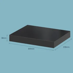 Tablette murale avec fixation invisible GoodHome Cusko noir 30 cm