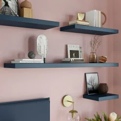 Tablette murale avec fixation invisible GoodHome Cusko bleu foncé 118 cm