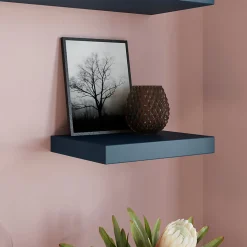 Tablette murale avec fixation invisible GoodHome Cusko bleu foncé 30 cm