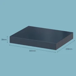 Tablette murale avec fixation invisible GoodHome Cusko bleu foncé 30 cm