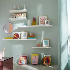 Tablette murale avec fixation invisible GoodHome Cusko blanc 118 cm