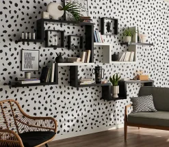 Tablette murale avec fixation invisible GoodHome Cusko noir 60 cm