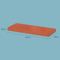 Tablette murale avec fixation invisible GoodHome Cusko terracotta 60 cm