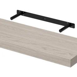 Tablette murale avec fixation invisible GoodHome Cusko effet chêne clair 80 cm
