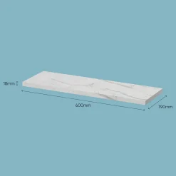 Tablette murale GoodHome Rigga effet marbre L. 60 cm