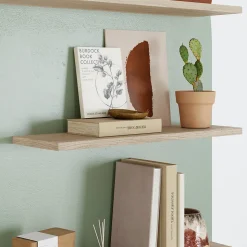 Tablette murale GoodHome Rigga effet chêne clair L. 60 cm