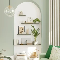 Tablette murale GoodHome Rigga vert L. 60 cm