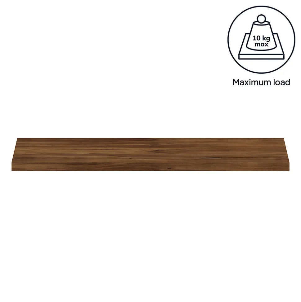 Tablette murale GoodHome Rigga effet noyer L. 60 cm