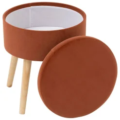 Tabouret coffre Tess ambre - Atmosphera