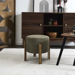 Tabouret en velours côtelé Scott