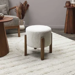 Tabouret en velours côtelé Scott
