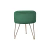 Tabouret en Velours Vert avec Siège Rembourré pour le Salon