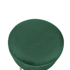 Tabouret en Velours Vert avec Siège Rembourré pour le Salon