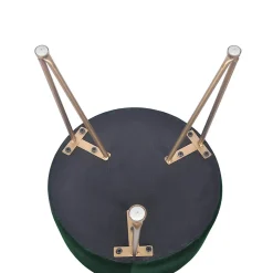 Tabouret en Velours Vert avec Siège Rembourré pour le Salon