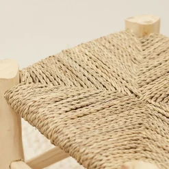 Tabouret Marocain bois de laurier (20 cm - Naturel)