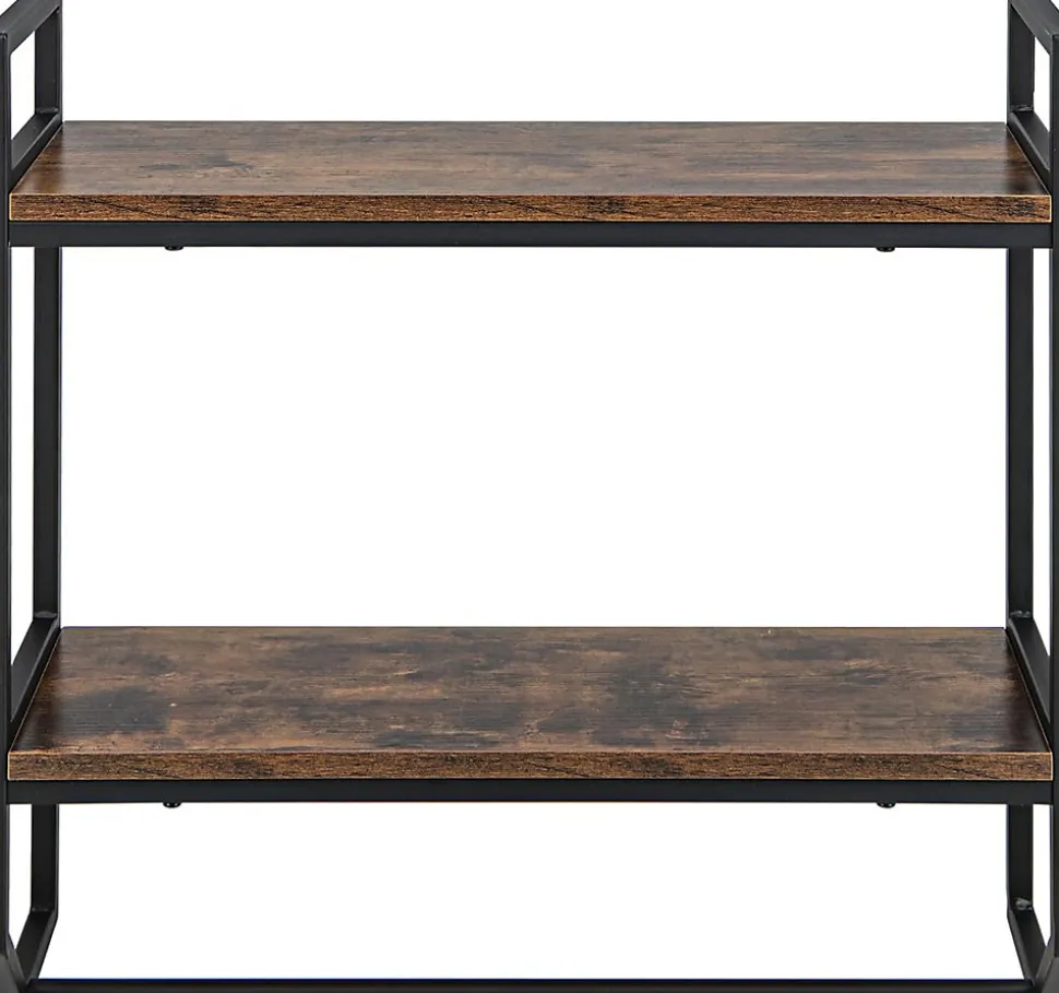 étagère de Rangement Murale, étagère à 2 Niveaux avec Porte-Serviettes, étagère avec Structure en Métal, pour Chambre, Cuisine