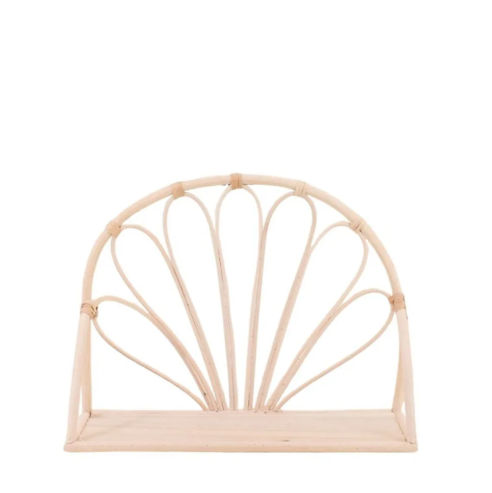 Étagère en forme d'arche en rotin 12x35x26cm