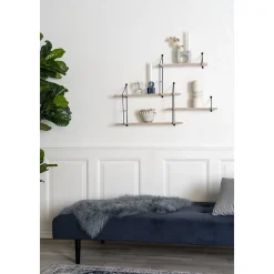 Étagère Harlem, Marron, Bois, 17,5x99x62 cm, Seven Design