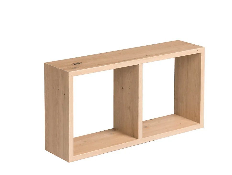 Étagère modulable 3 cubes Yasmine effet chêne