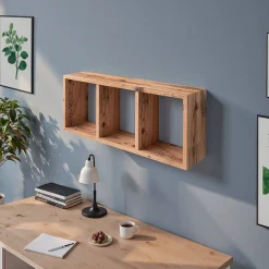 Étagère murale 3 cubes Triade chêne vintage