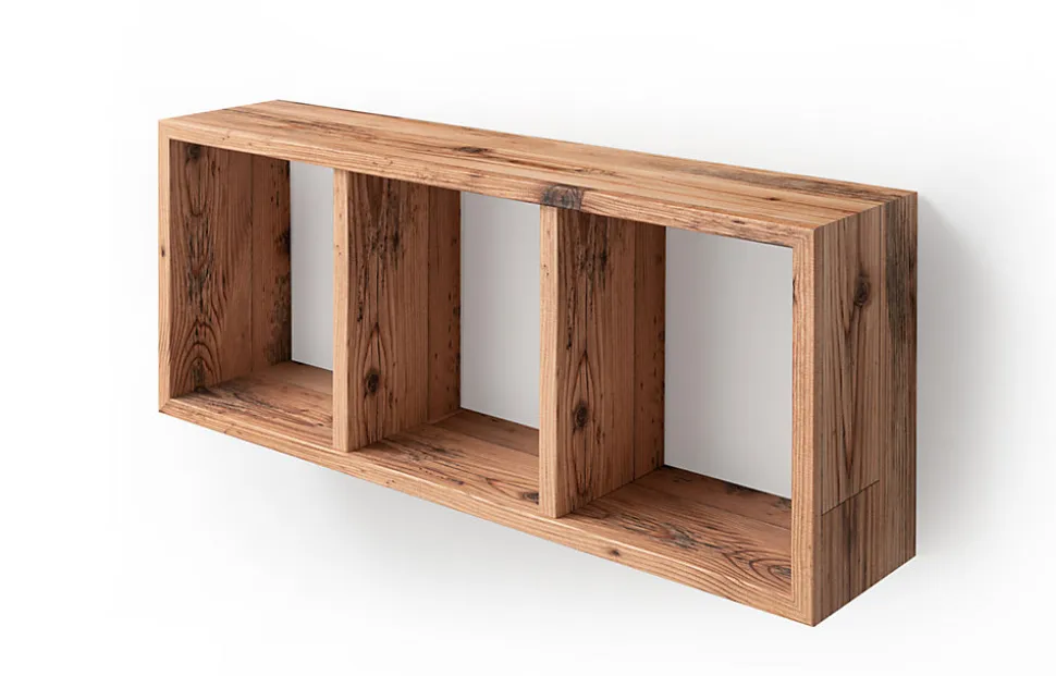 Étagère murale 3 cubes Triade chêne vintage