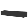 Étagère murale avec tiroir, table de chevet suspendue, étagère murale, noire, 88,2 x 13,4 x 20 cm - Domino