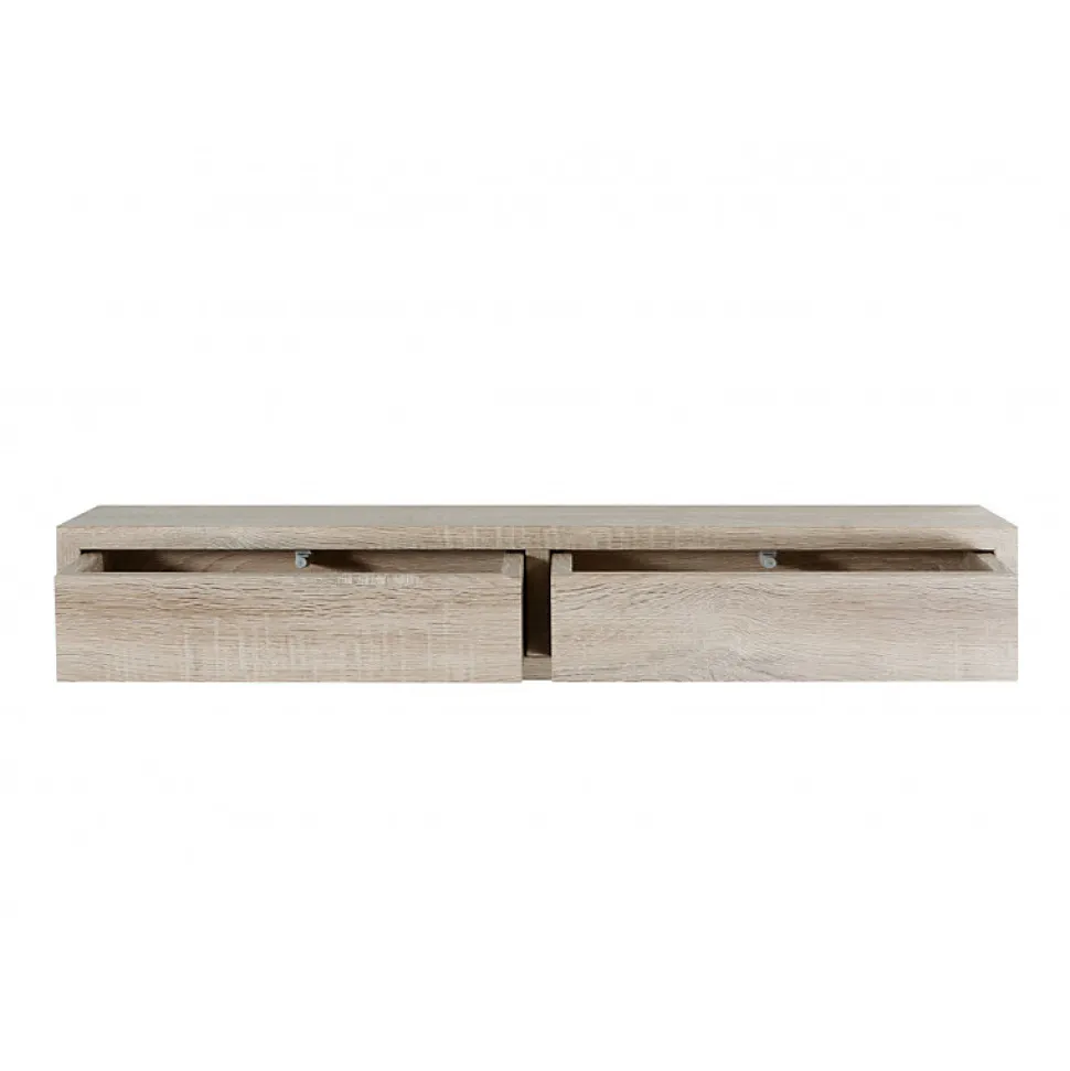 Étagère murale avec tiroir, table de chevet suspendue, chêne Sagerau, 88,2x13,4x23,7 cm - Domino Maxi