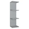 Étagère murale, bibliothèque flottante, étagère murale, gris pierre, 25,5x93x23,7 cm - Petite bibliothèque