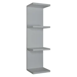 Étagère murale, bibliothèque flottante, étagère murale, gris pierre, 25,5x93x23,7 cm - Petite bibliothèque