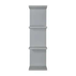 Étagère murale, bibliothèque flottante, étagère murale, gris pierre, 25,5x93x23,7 cm - Petite bibliothèque