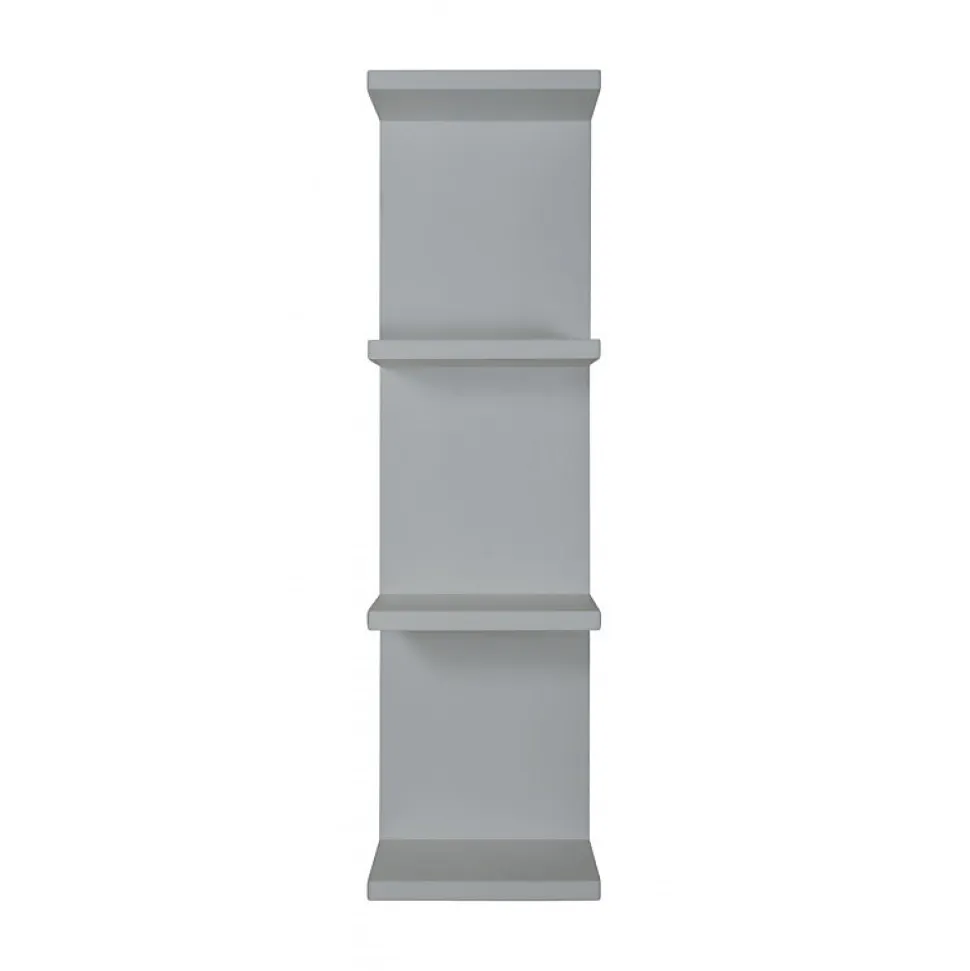 Étagère murale, bibliothèque flottante, étagère murale, gris pierre, 25,5x93x23,7 cm - Petite bibliothèque