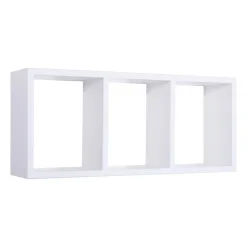 Étagère murale, bibliothèque flottante, étagère murale, blanche, 70 x 30 x 15,5 cm - Tristano