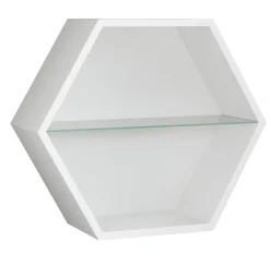 Étagère murale blanc Edge L.44 x H.51 x P.19 cm Format